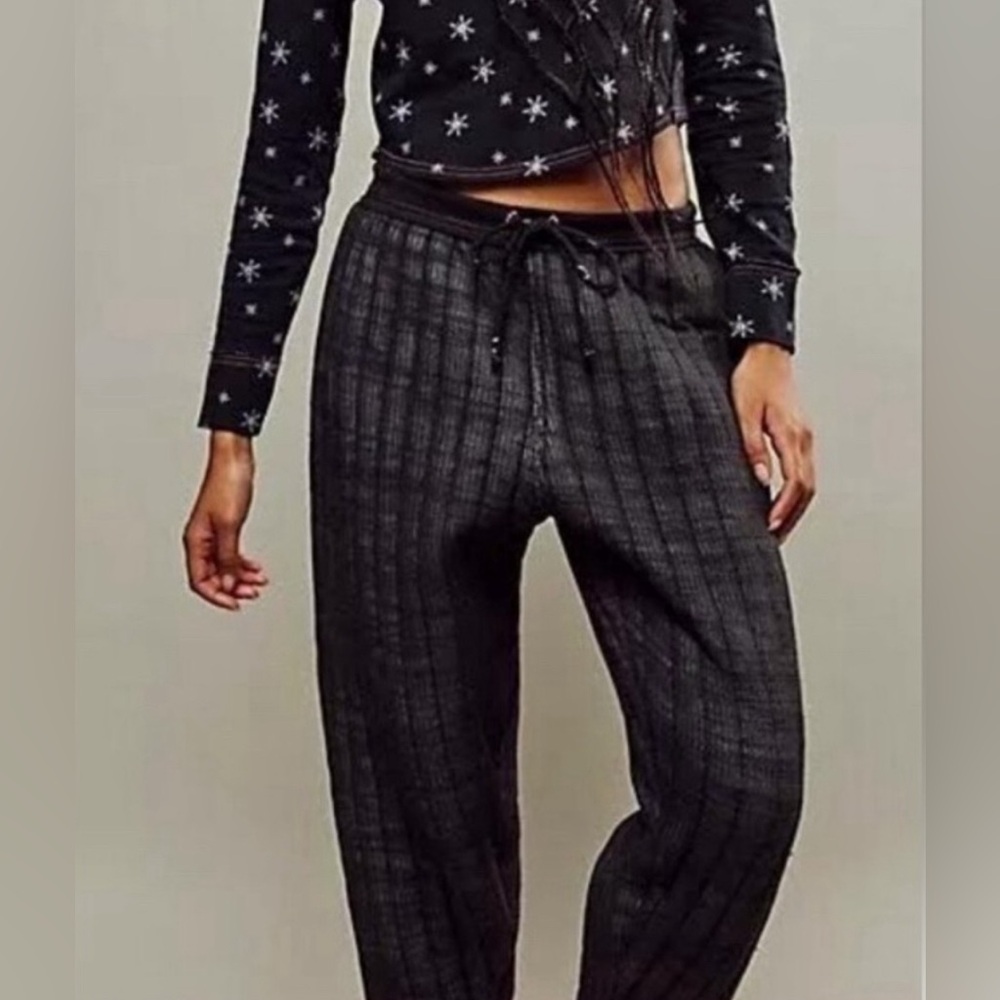 NWOT Free People Intimately Quilted Love PJ Pants